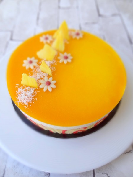 Bavarois déstructuré de Noël Crème de coco et fruits de la&nbsp;passion